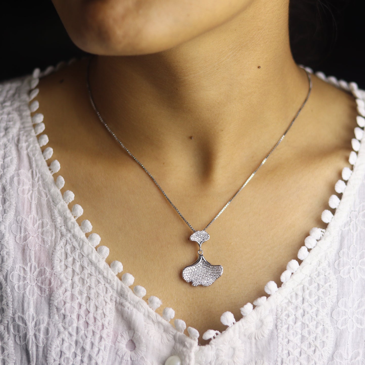 Silver Whisper Pendant Set
