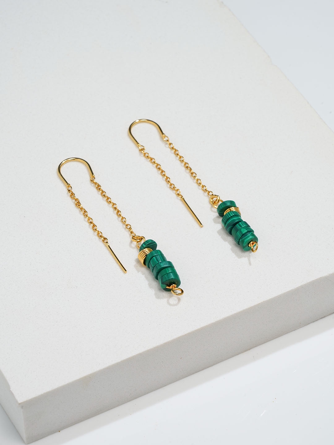 Turquoise Dangling Earring - Gemstone 18k Gold Plated