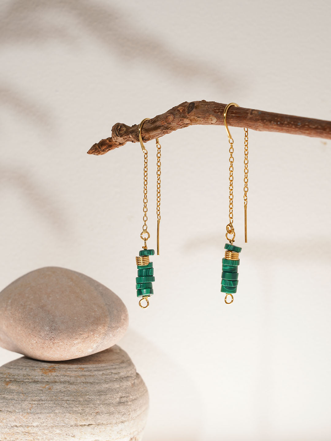 Turquoise Dangling Earring - Gemstone 18k Gold Plated