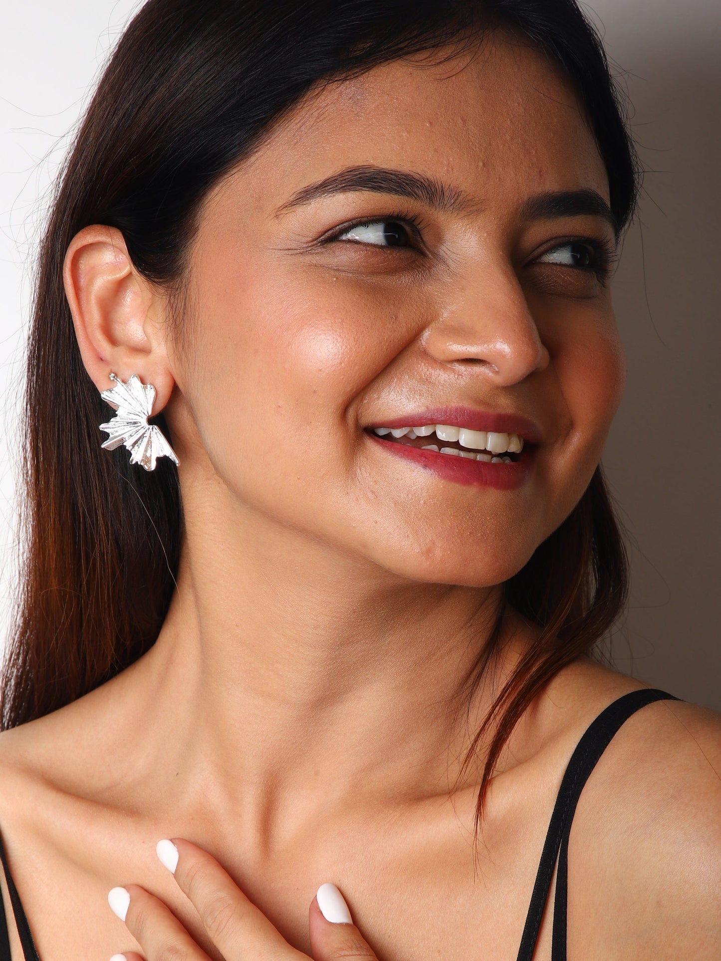 Demi Thunder Silver Statement Earring