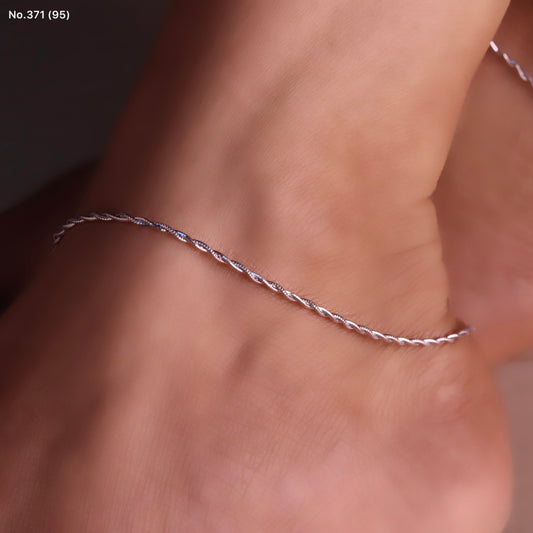 Slim Beauty Silver Payal for Women