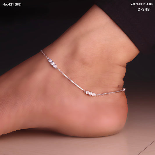 Silver Stone Payal for Women
