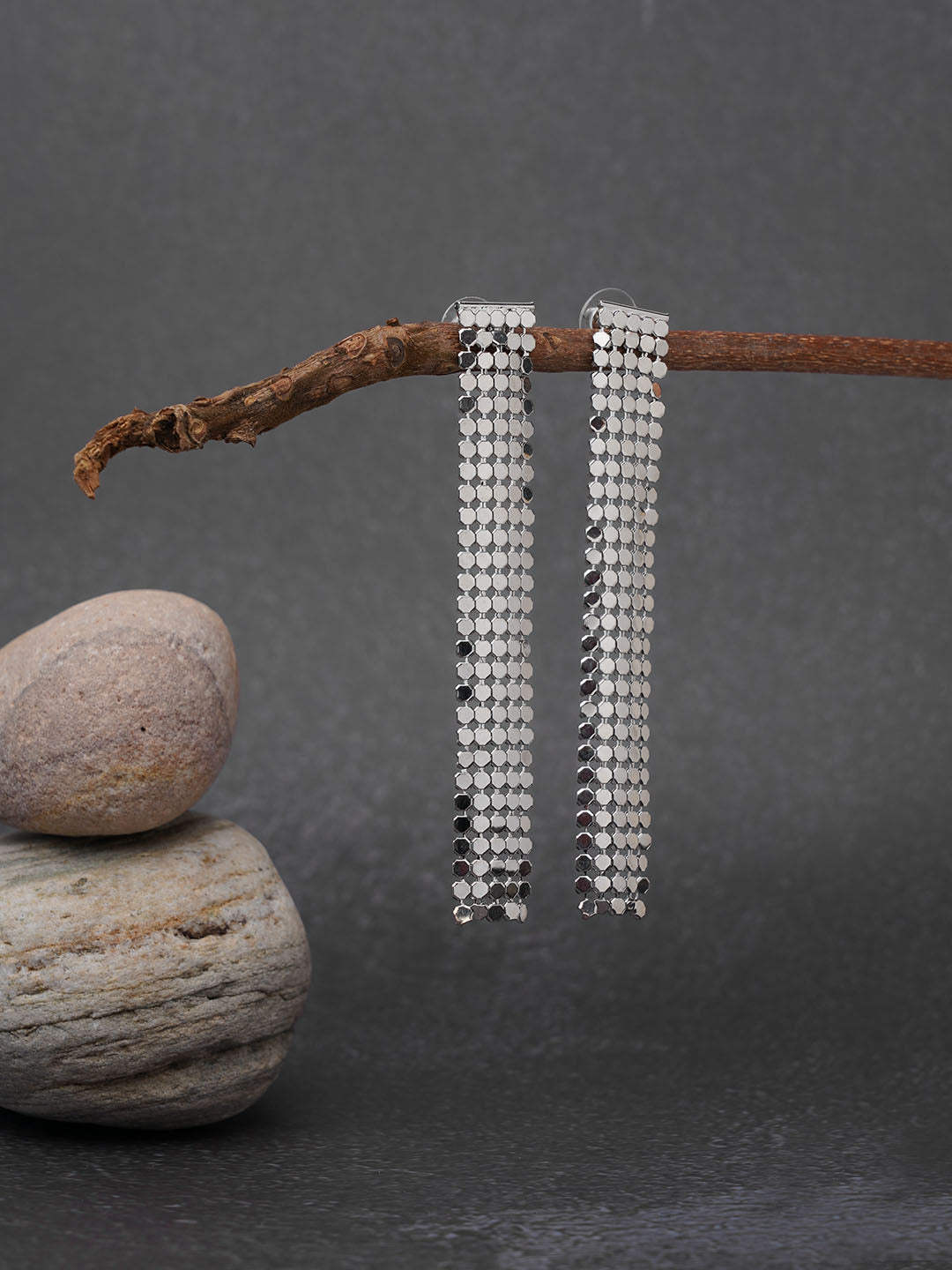 Party Dangler Silver Statement Earring