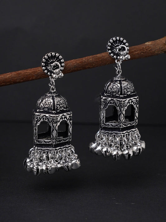 Cage Oxidised Earring Jhumka