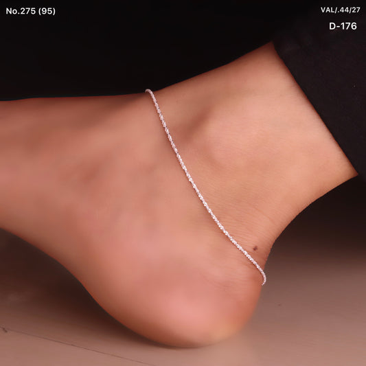 Sleek Shine Silver Payal