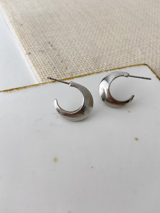 C Small Silver Hoop - Singles