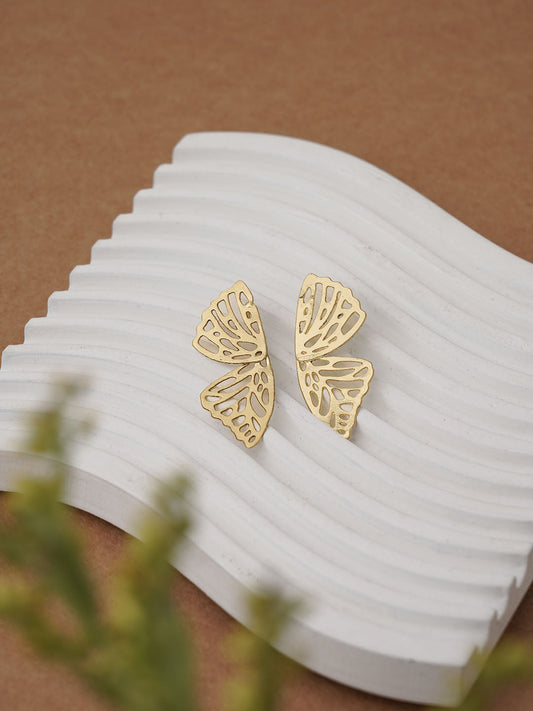 Butterfly Brass Earring