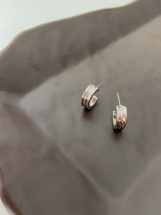 Small 6 Silver Singles Earring
