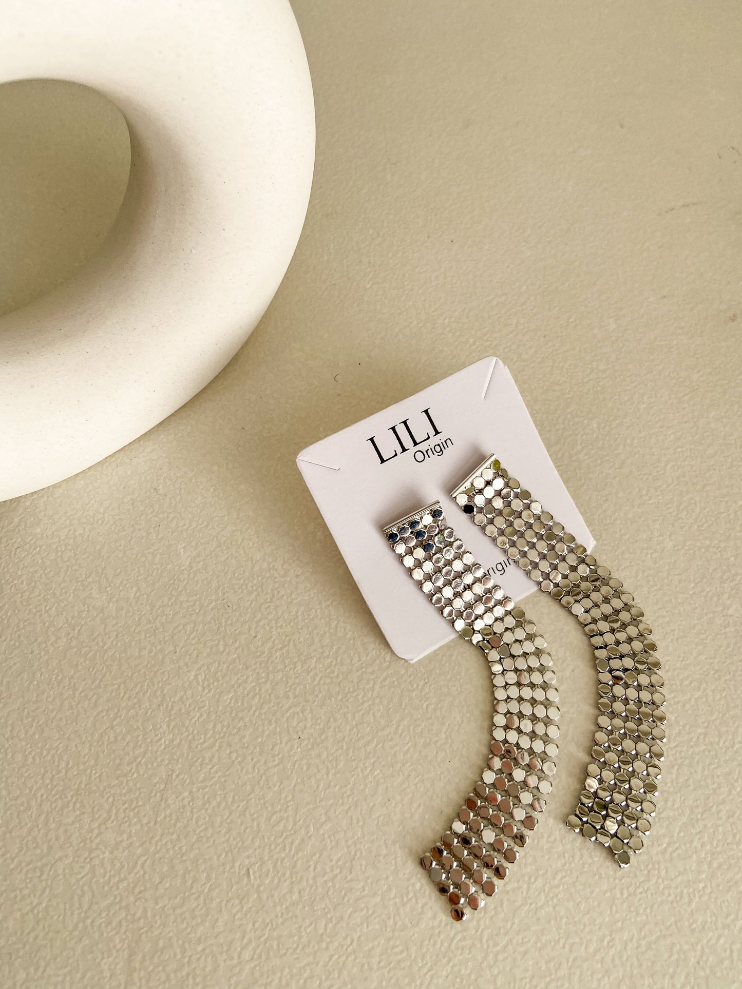 Party Dangler Silver Statement Earring