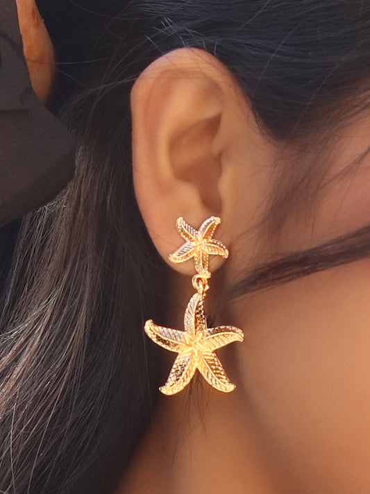 Double Starfish Statement Earring